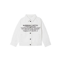 NATURAL WHITE Veste en denim japonais avec coordonnées géographiques