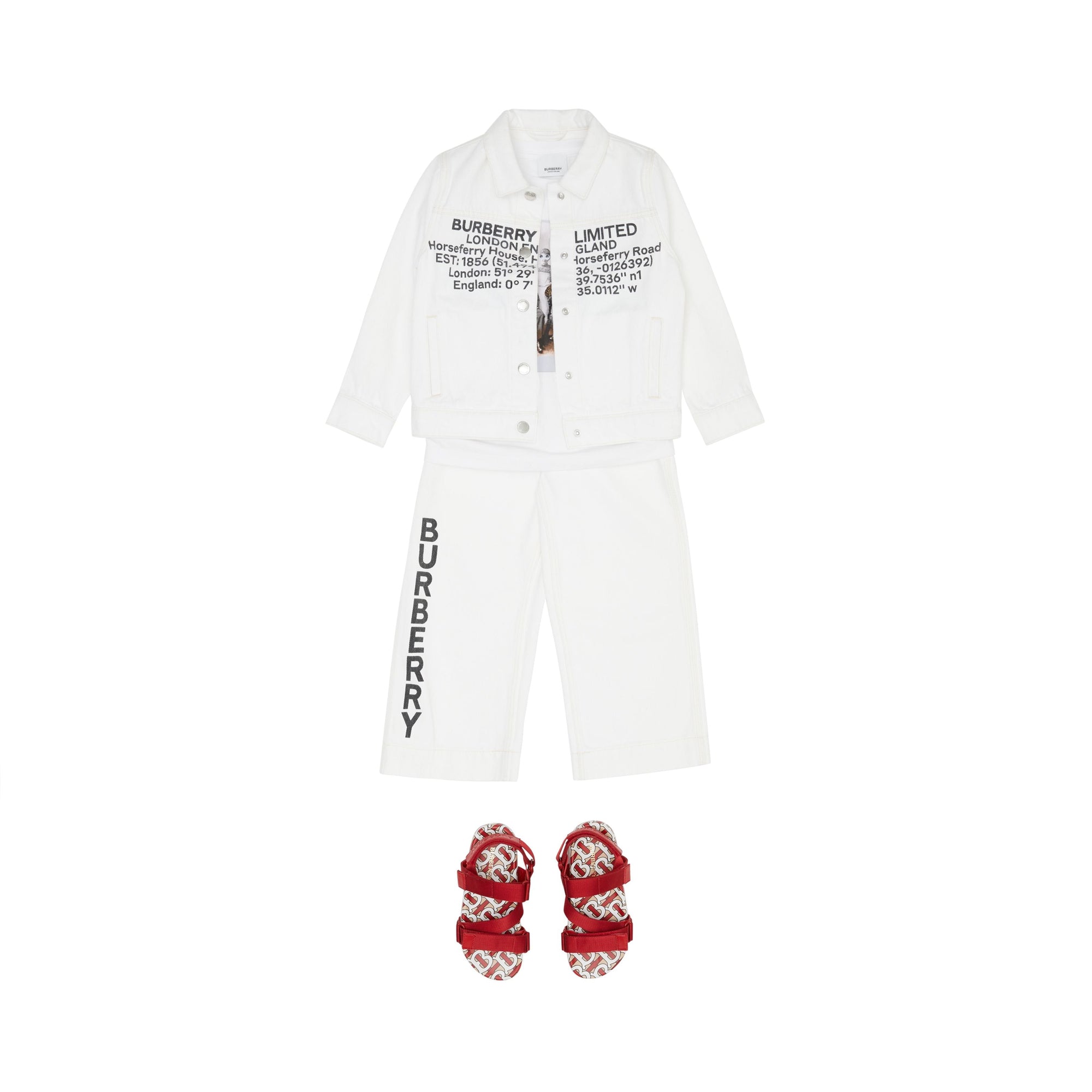 NATURAL WHITE Veste en denim japonais avec coordonnées géographiques