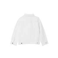 NATURAL WHITE Veste en denim japonais avec coordonnées géographiques