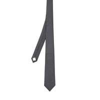 Cravate classique en soie tissée - Gris orage