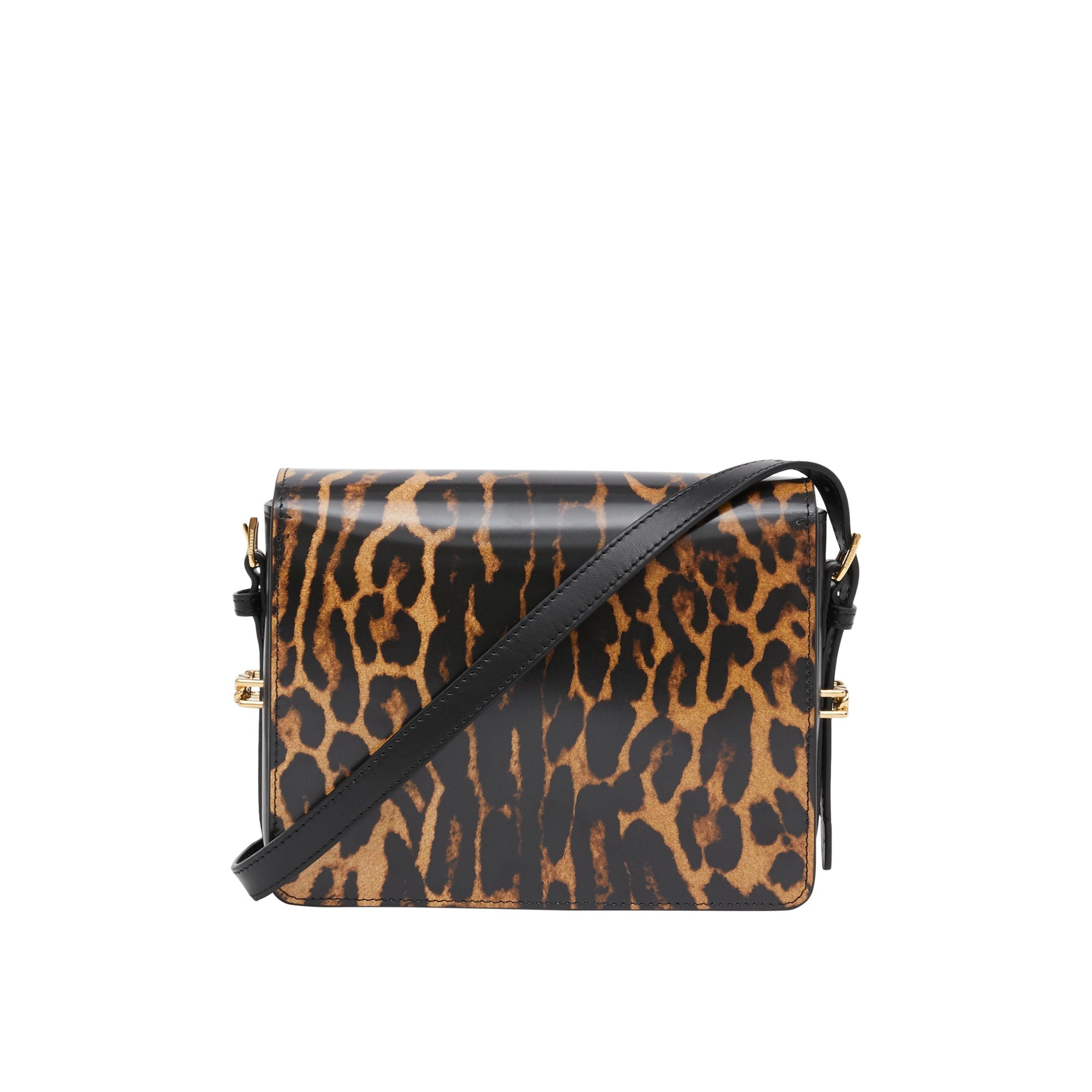 Petit sac grace en cuir à imprimé léopard - Moutarde sombre