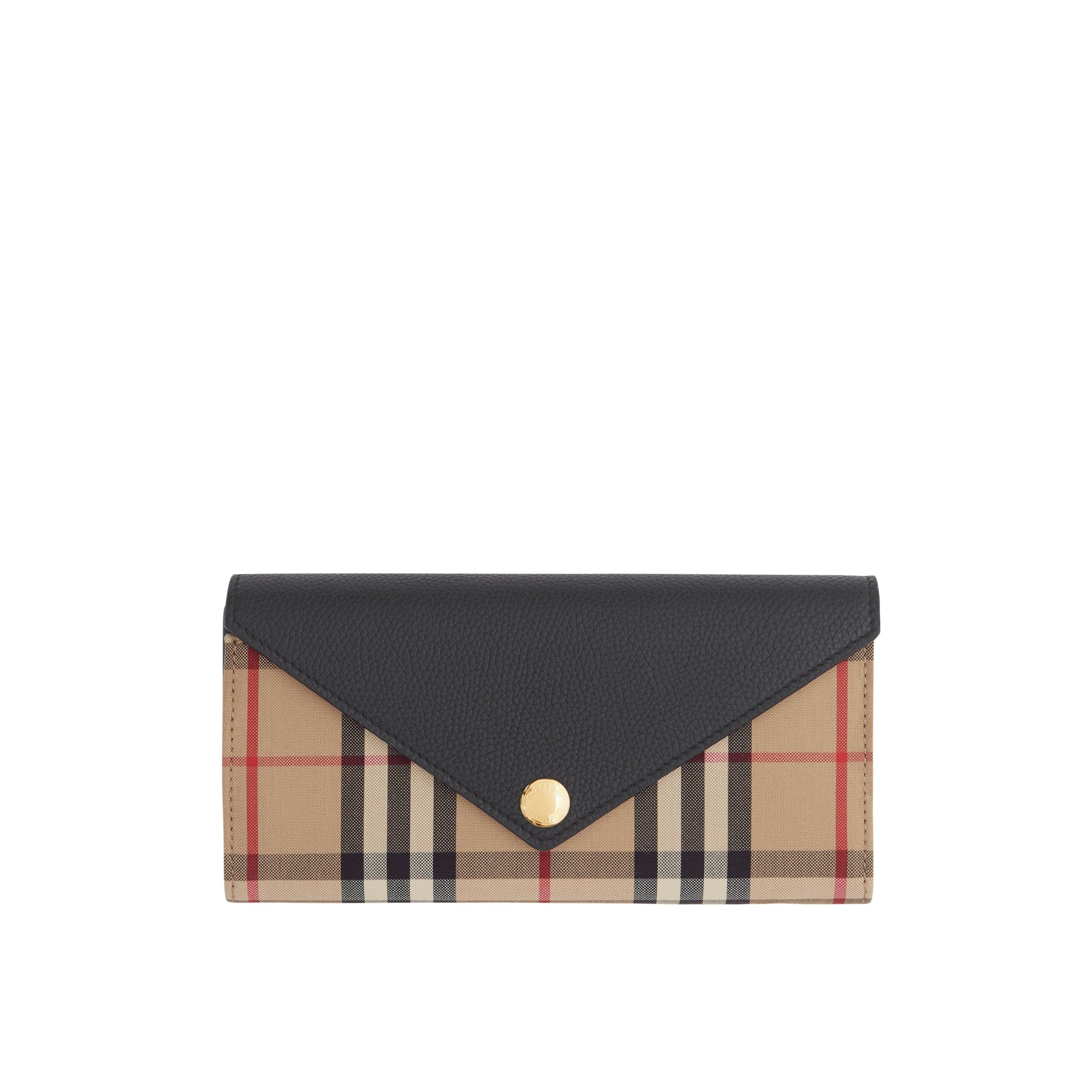 BLACK Portefeuille continental en cuir et Vintage check