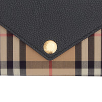 BLACK Portefeuille continental en cuir et Vintage check