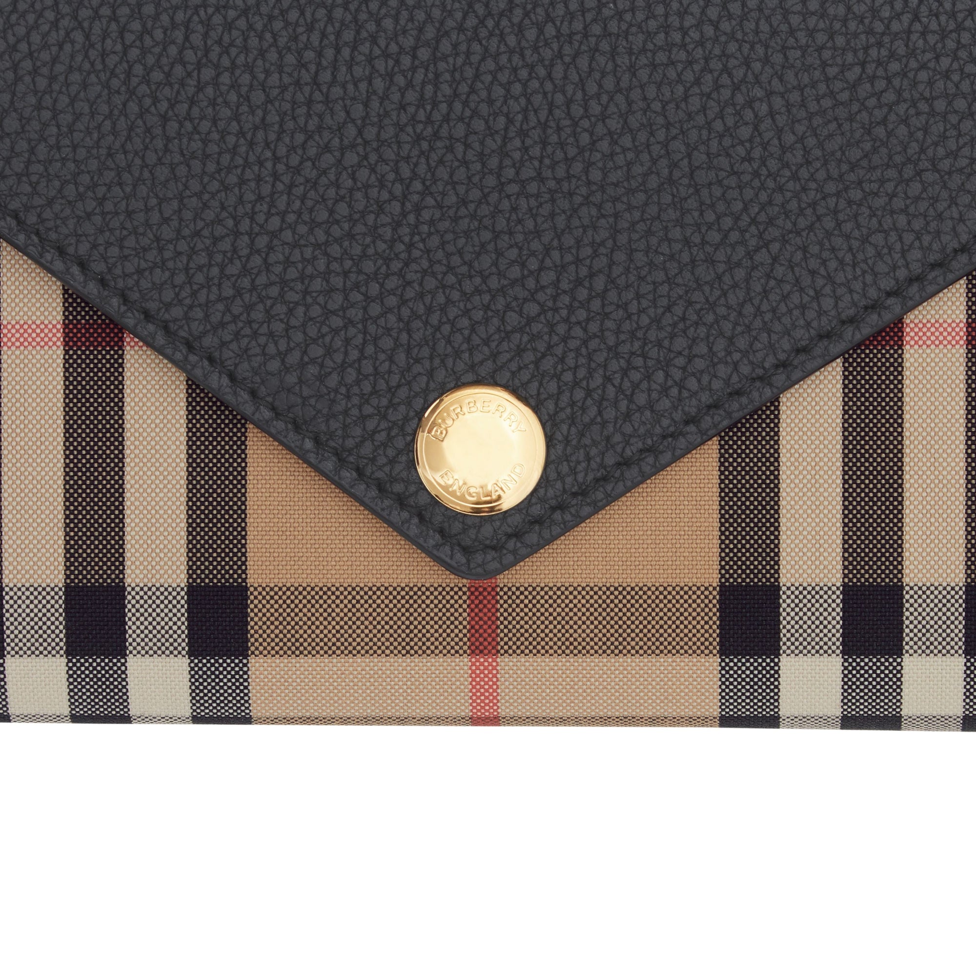 BLACK Portefeuille continental en cuir et Vintage check