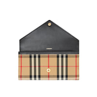BLACK Portefeuille continental en cuir et Vintage check