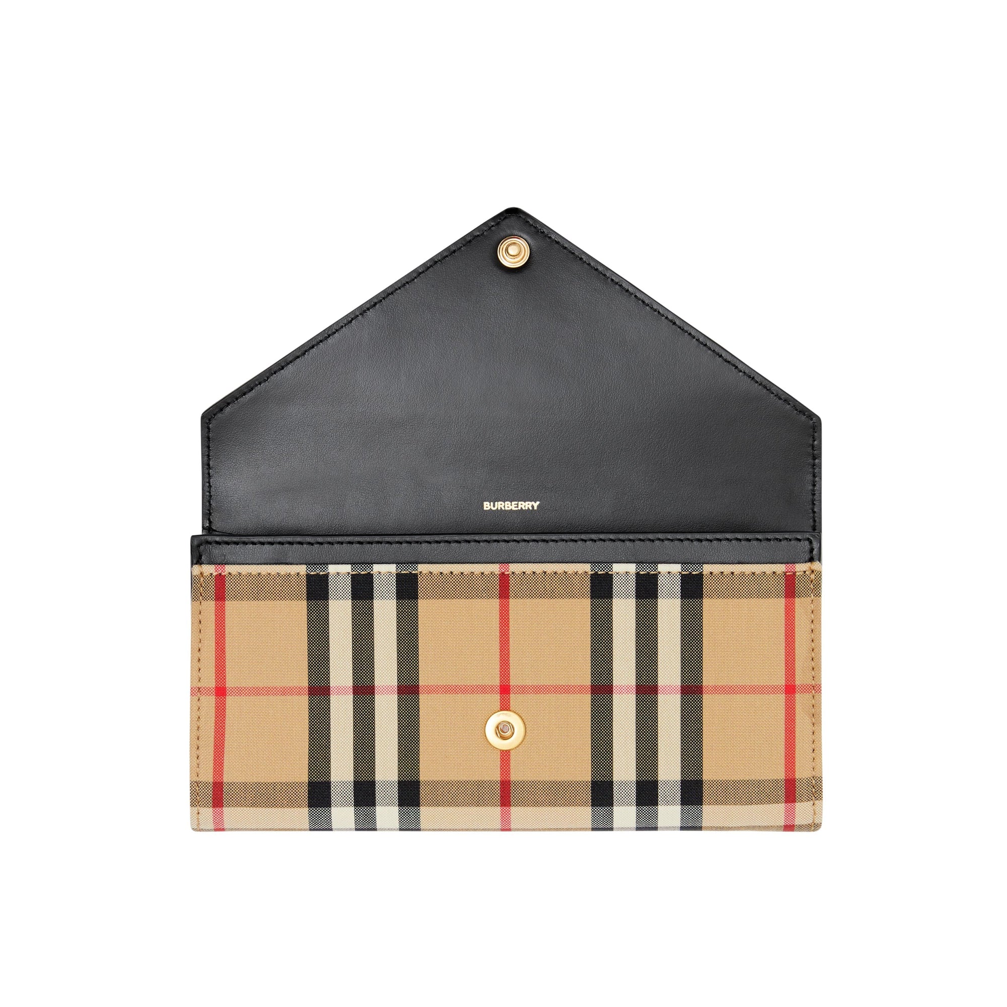 BLACK Portefeuille continental en cuir et Vintage check