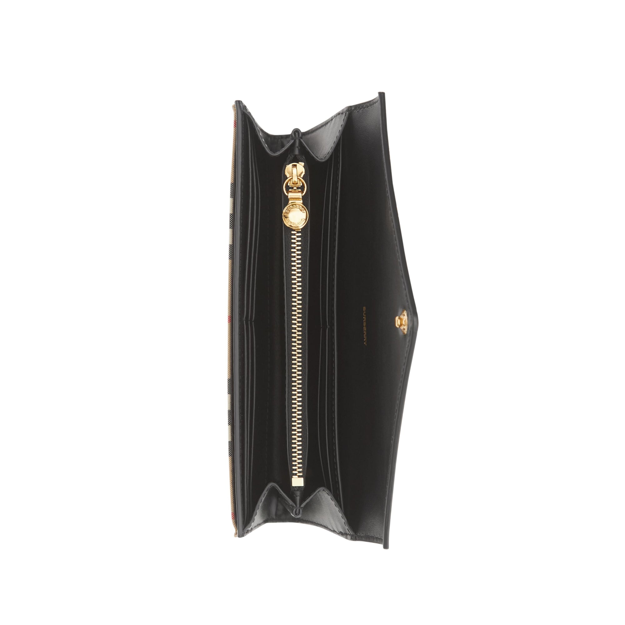 BLACK Portefeuille continental en cuir et Vintage check