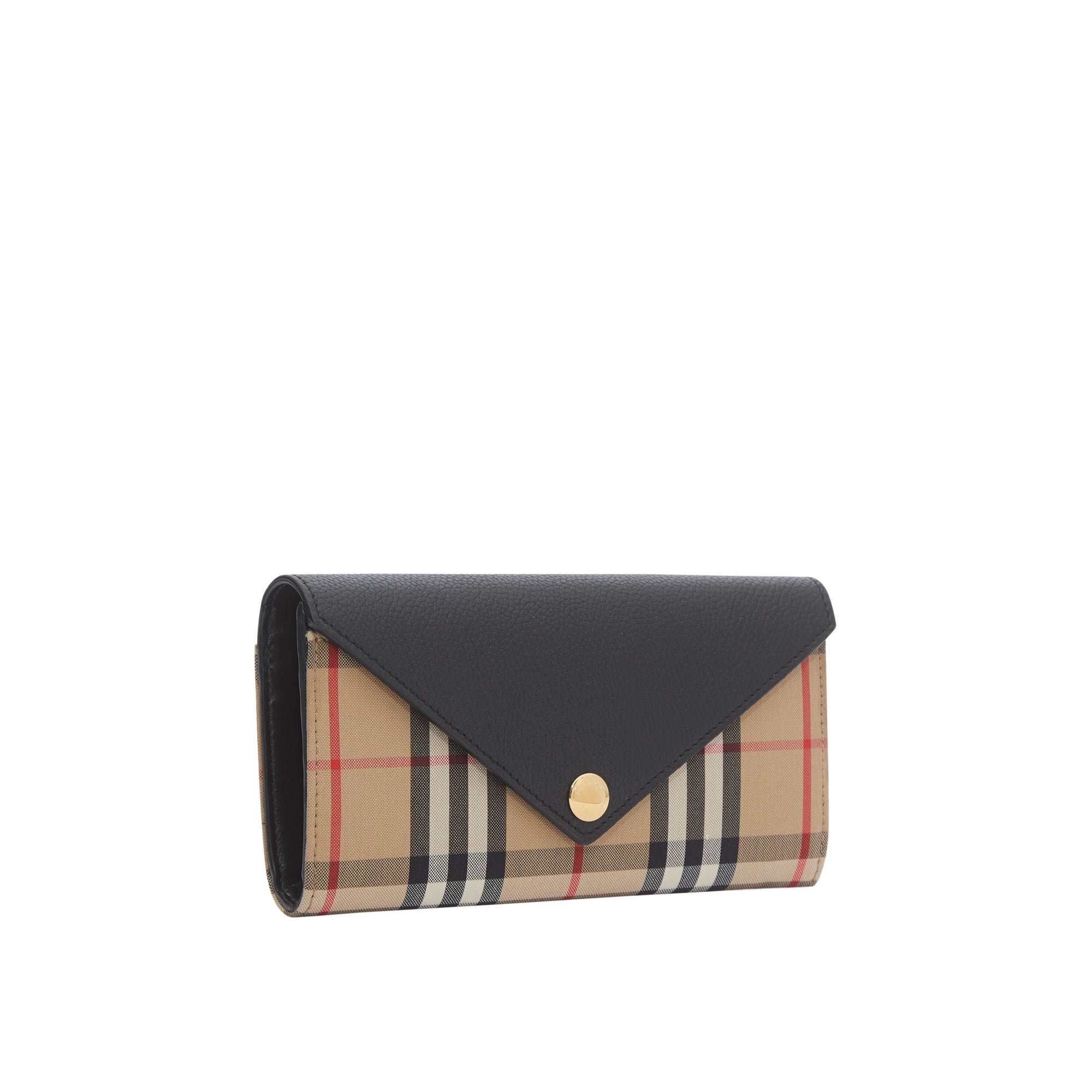 BLACK Portefeuille continental en cuir et Vintage check