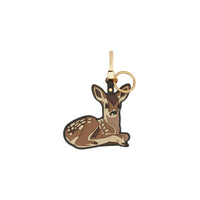 Bijou porte-clés daim - Marron & multicolore