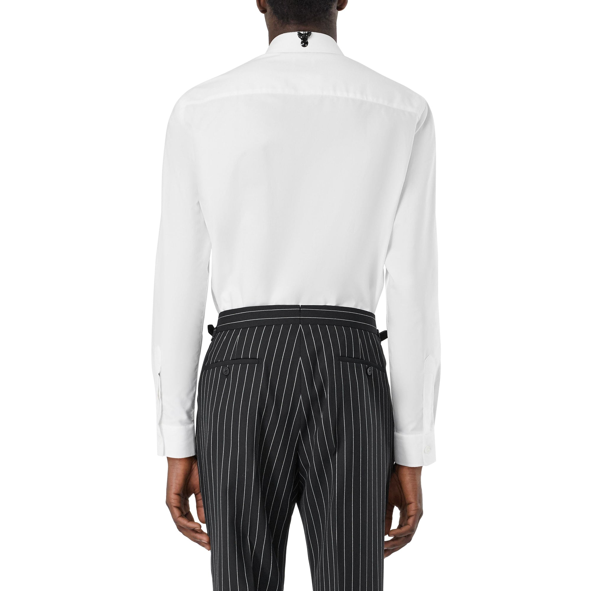 Chemise habillée oxford en coton avec cristaux - Blanc