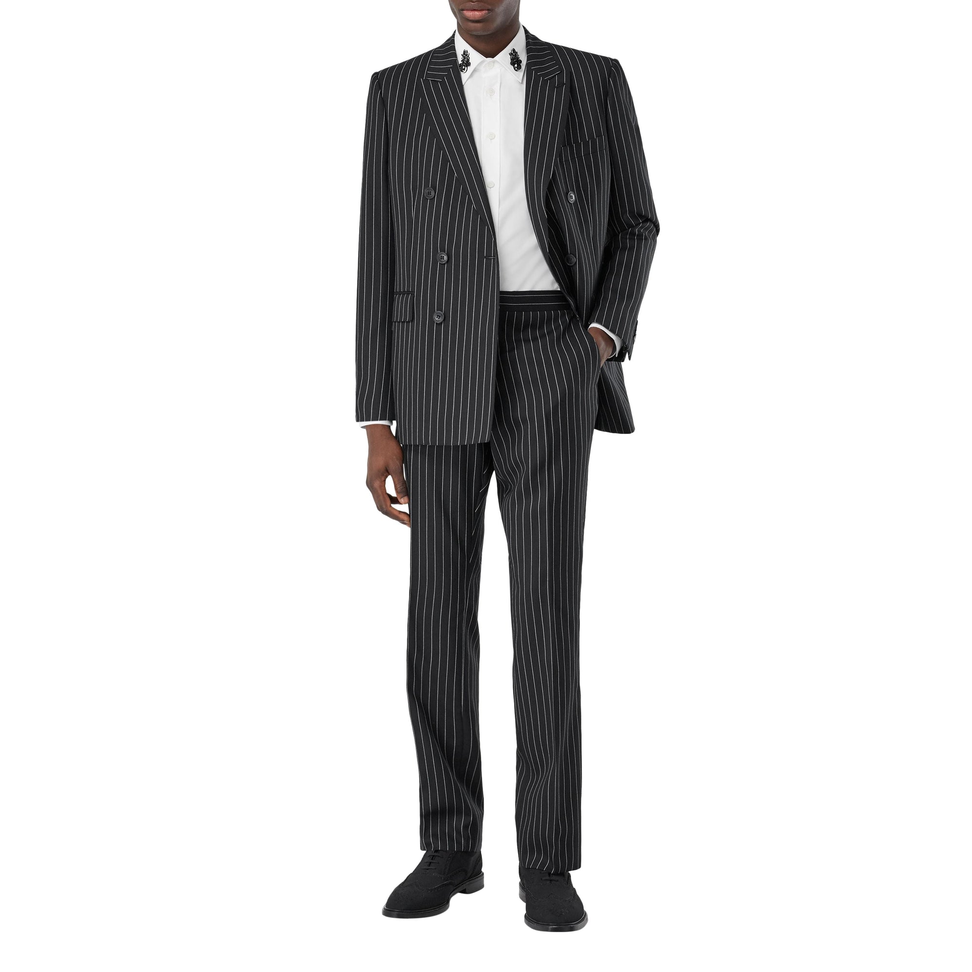 Chemise habillée oxford en coton avec cristaux - Blanc