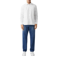 Chemise oxford oversize en coton à imprimé london - Blanc