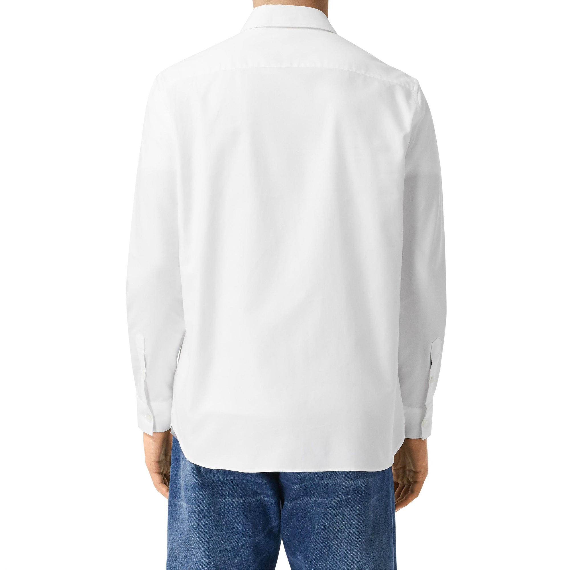 Chemise oxford oversize en coton à imprimé london - Blanc
