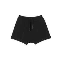 BLACK Short en coton avec cordon de serrage et bandes à logo
