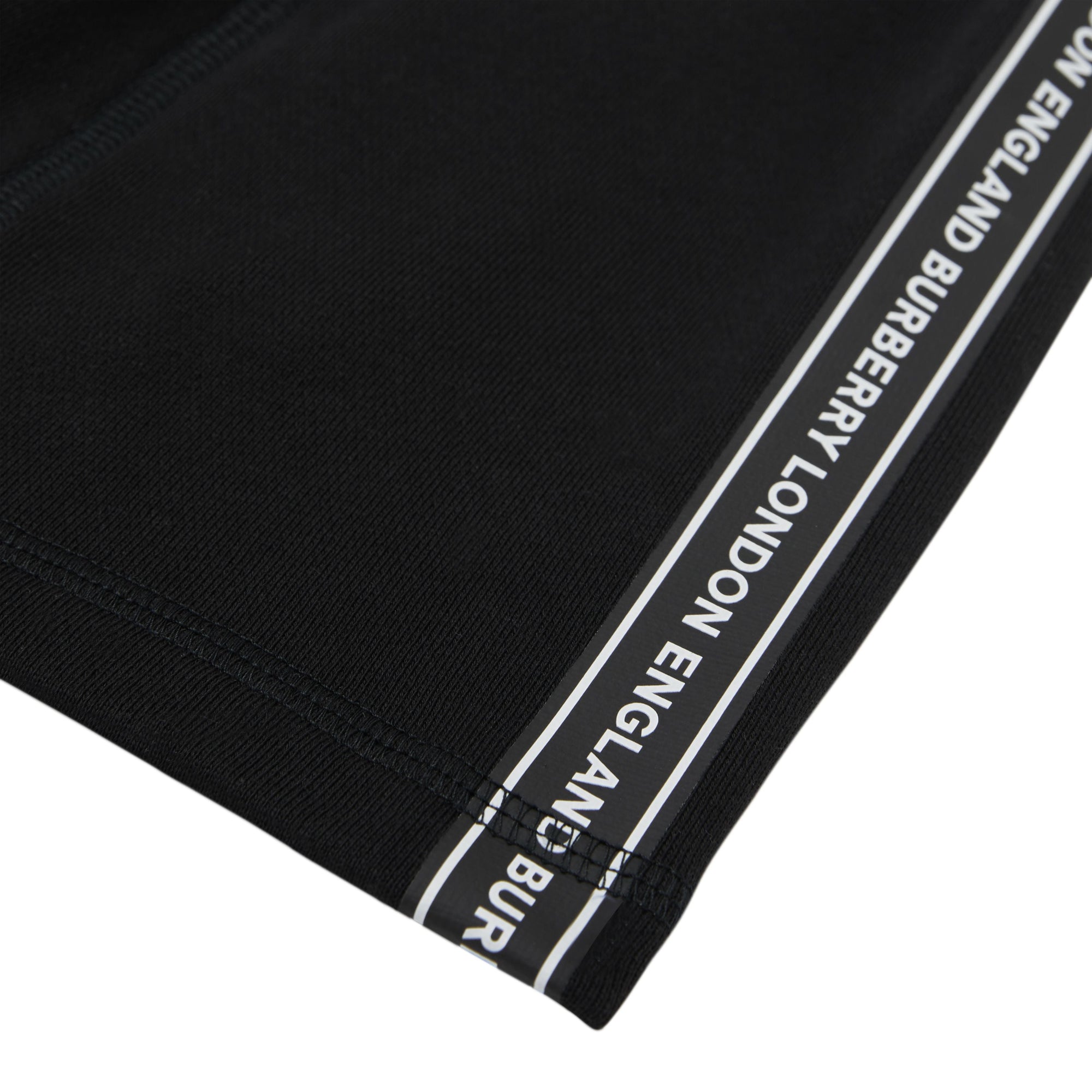 BLACK Short en coton avec cordon de serrage et bandes à logo