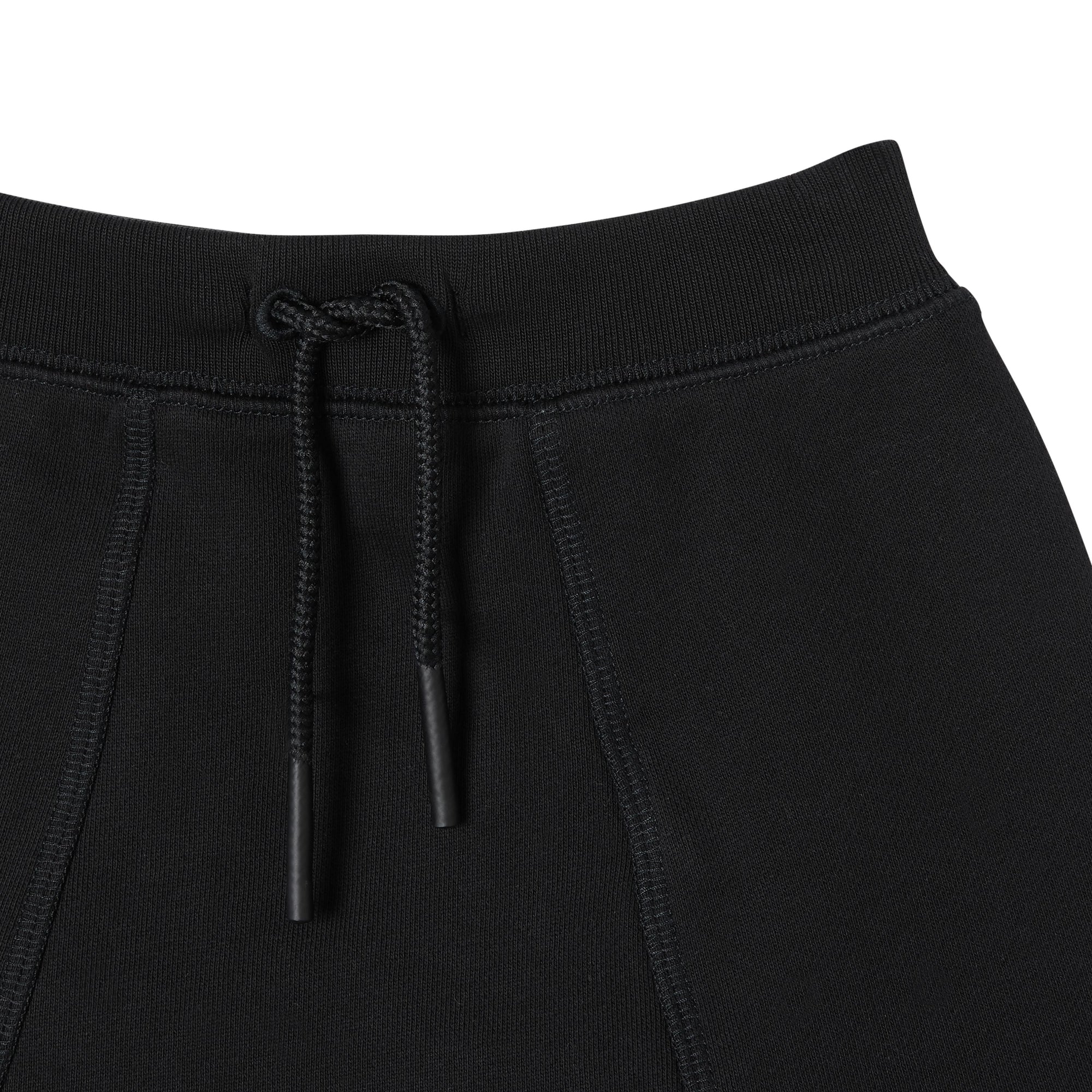 BLACK Short en coton avec cordon de serrage et bandes à logo