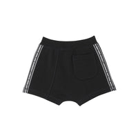 BLACK Short en coton avec cordon de serrage et bandes à logo