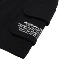 BLACK Short à cordon de serrage en coton avec coordonnées géographiques