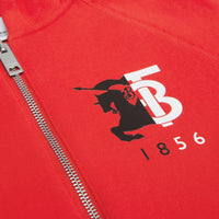 BRIGHT RED Veste à capuche en coton avec logo
