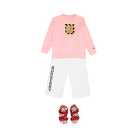 CANDY PINK Sweat-shirt en coton à imprimé daim