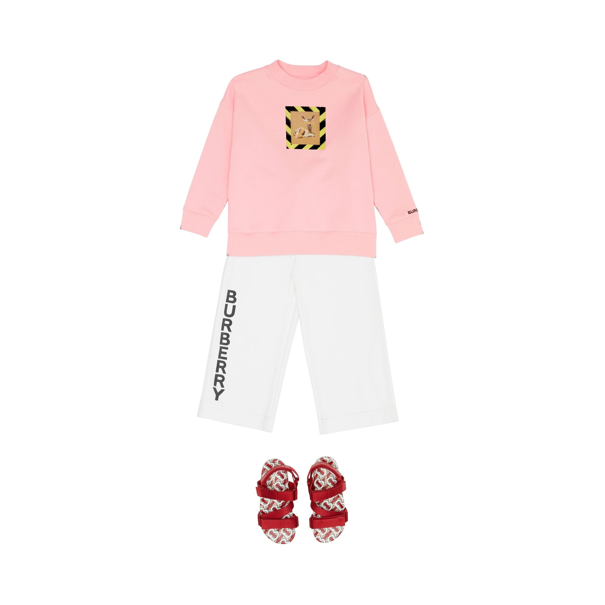 CANDY PINK Sweat-shirt en coton à imprimé daim