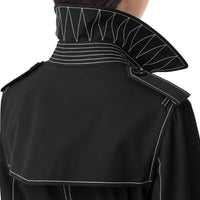 Trench en gabardine tropicale surpiquée - Noir
