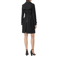 Trench en gabardine tropicale surpiquée - Noir