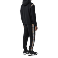 BLACK Hoodie en coton avec Vintage check