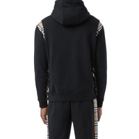 BLACK Hoodie en coton avec Vintage check