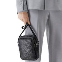BLACK Sac à bandoulière en cuir Monogram