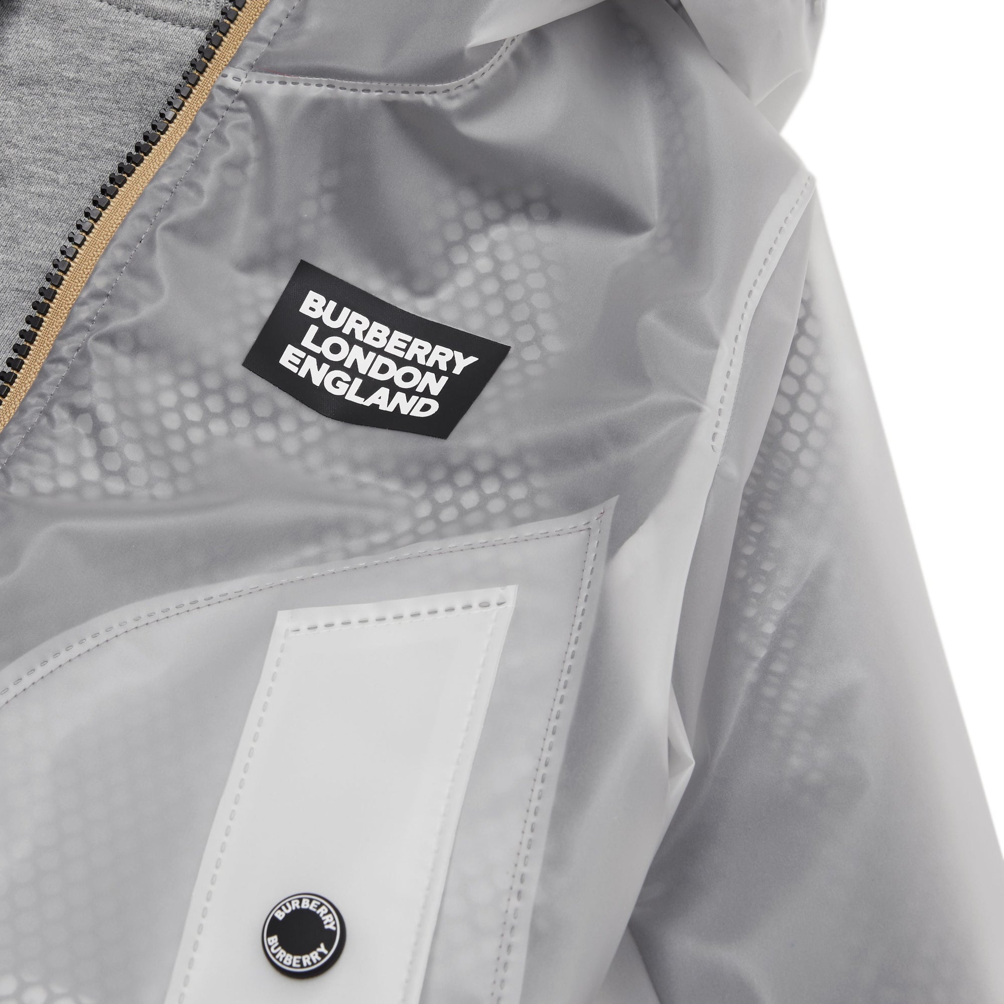 Veste légère à capuche avec logo - Transparent