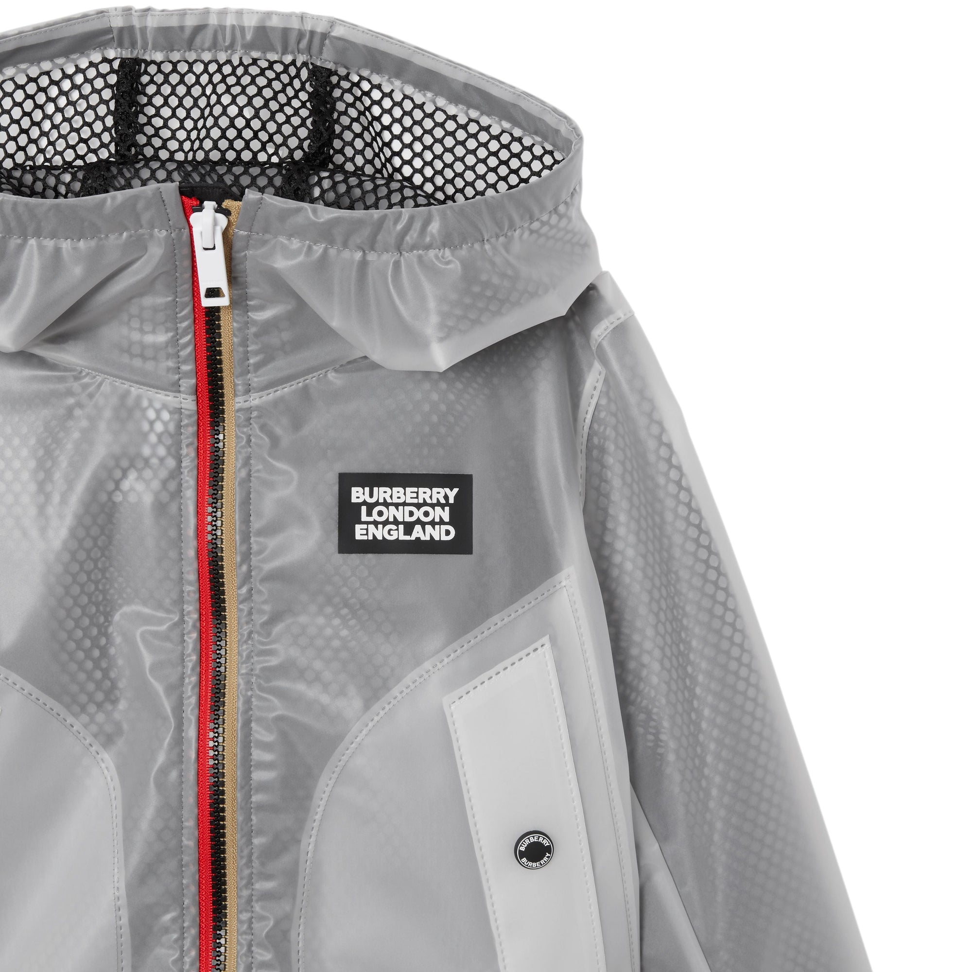 Veste légère à capuche avec logo - Transparent