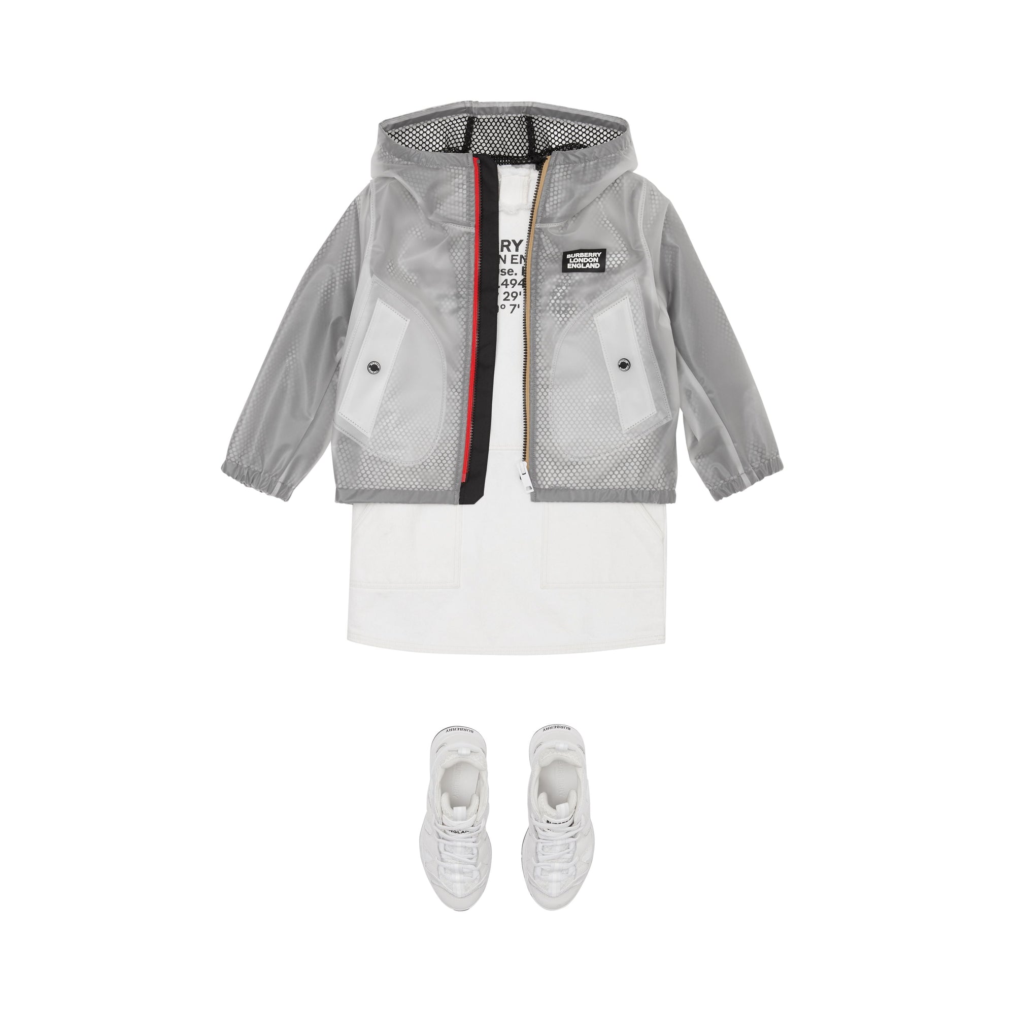 Veste légère à capuche avec logo - Transparent