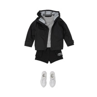 BLACK Veste légère à capuche avec coordonnées géographiques
