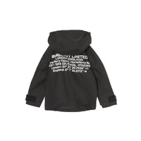 BLACK Veste légère à capuche avec coordonnées géographiques