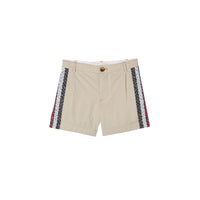 STONE Short ajusté en coton rayé Monogram