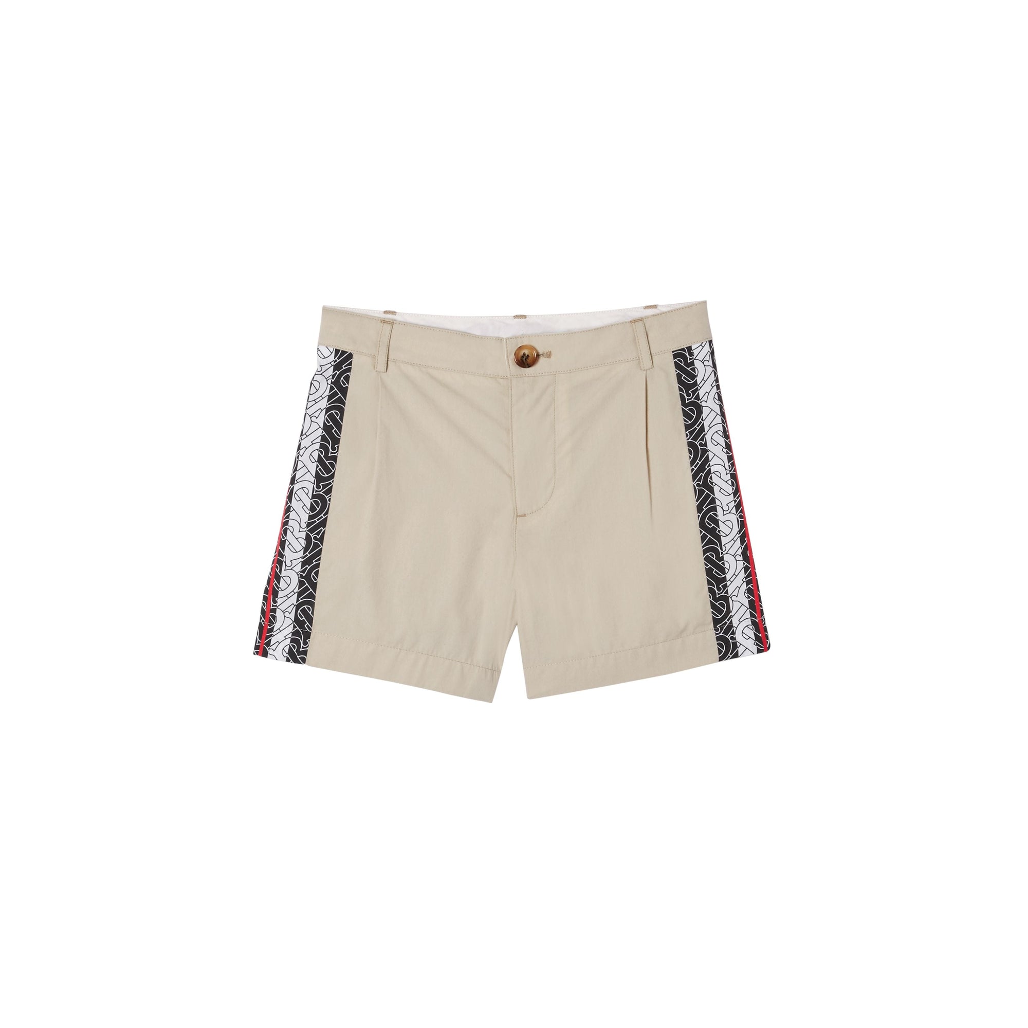 STONE Short ajusté en coton rayé Monogram