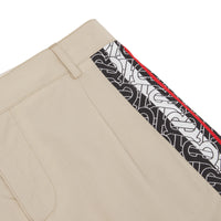 STONE Short ajusté en coton rayé Monogram