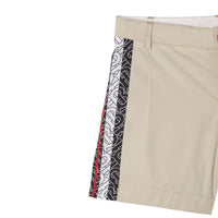 STONE Short ajusté en coton rayé Monogram