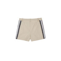 STONE Short ajusté en coton rayé Monogram