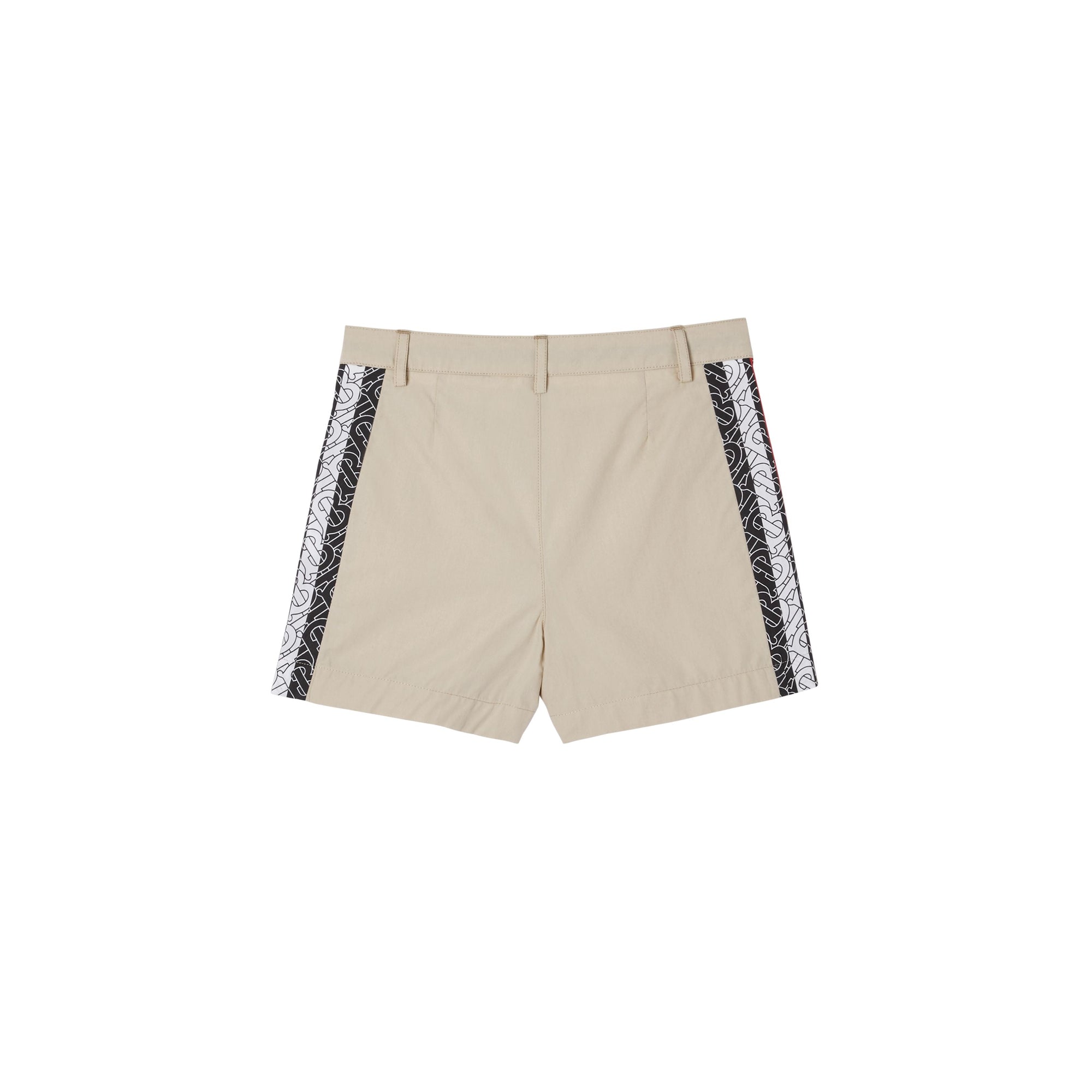 STONE Short ajusté en coton rayé Monogram