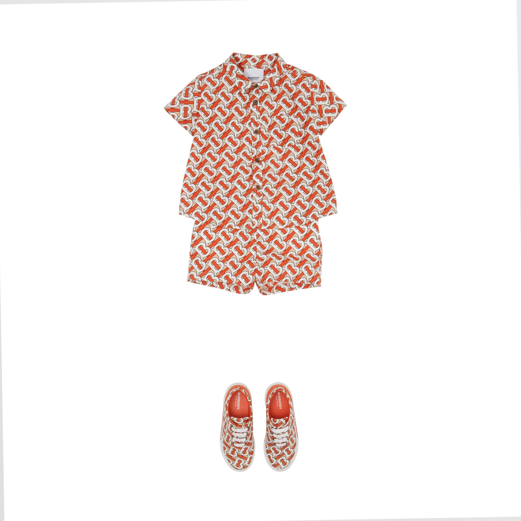 VERMILLION RED IP PT Short en popeline de coton Monogram