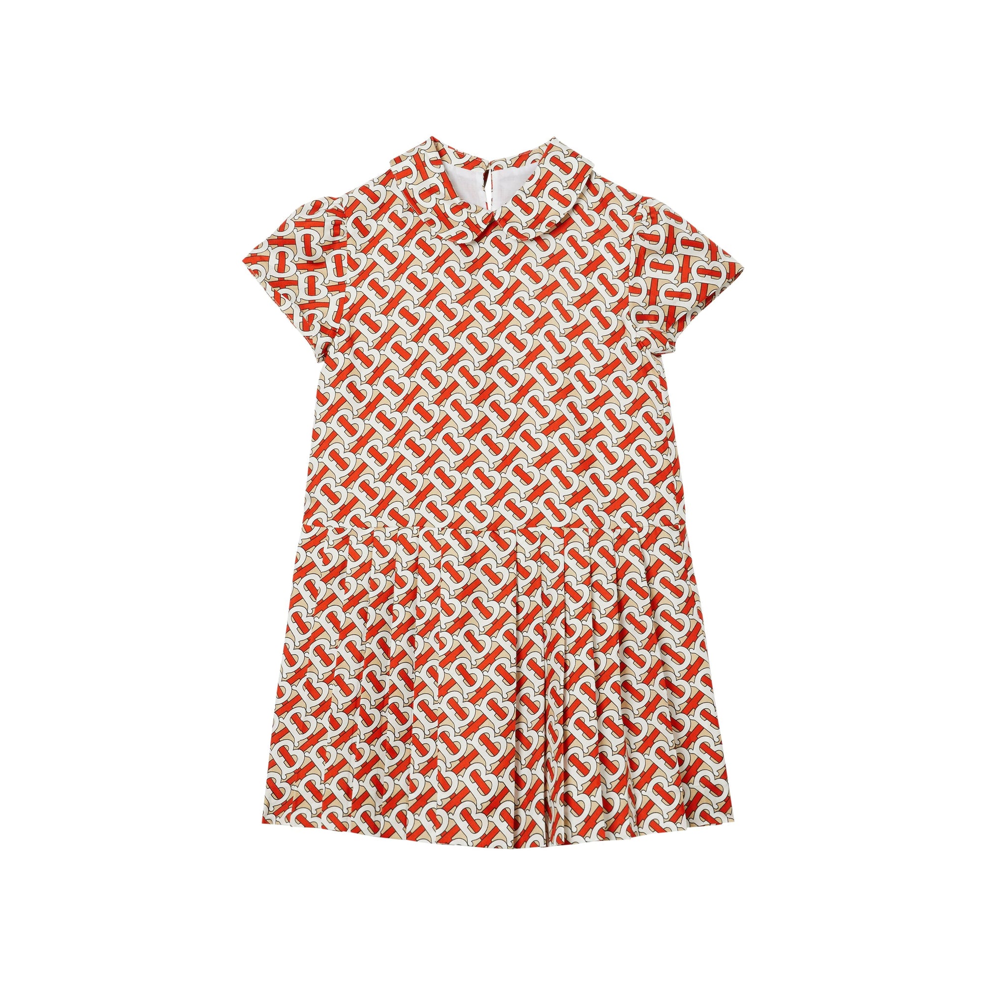 VERMILLION RED IP PT Robe en soie Monogram avec col Claudine