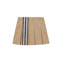 HONEY Jupe en coton rayée Monogram