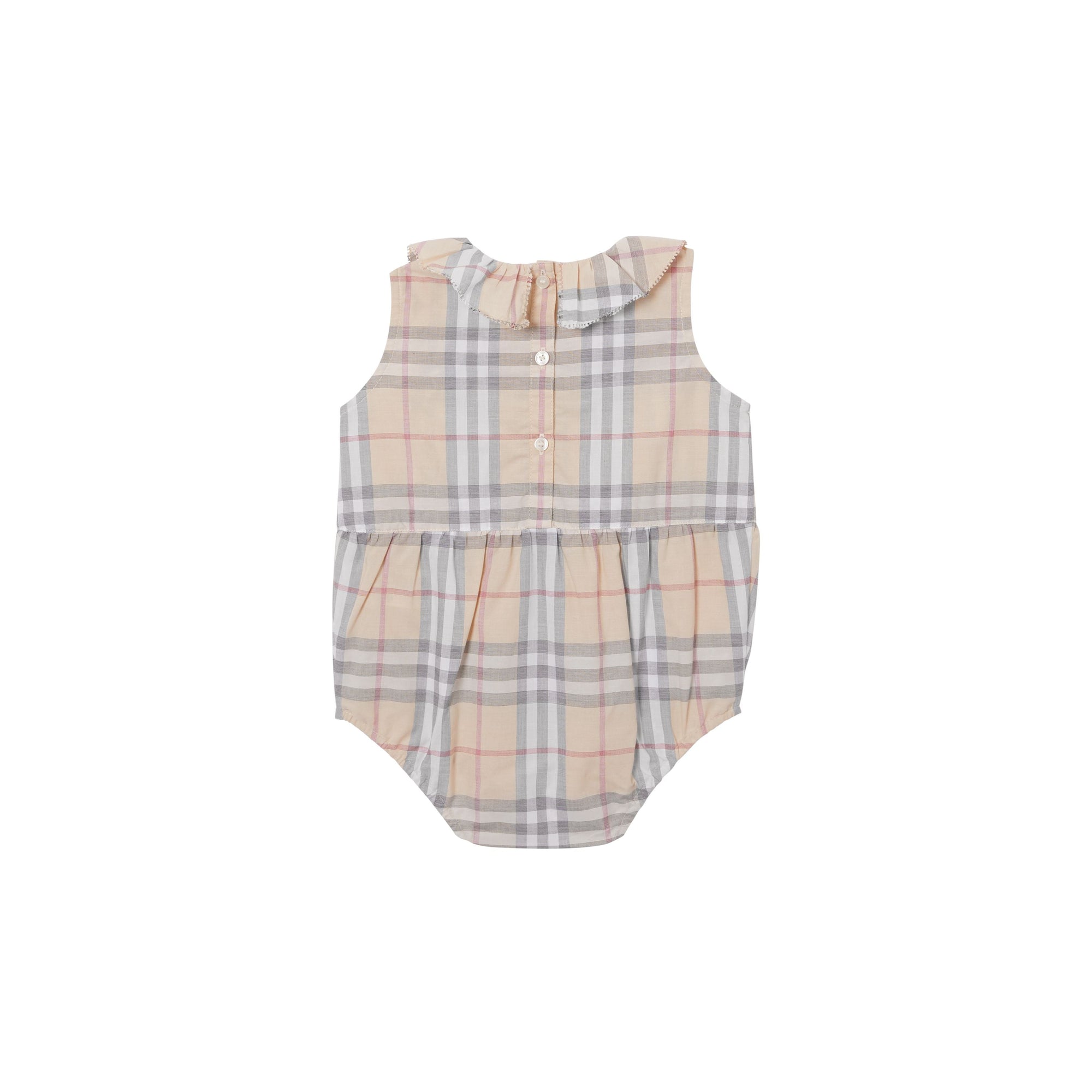 PALE STONE IP CHECK Coffret cadeau trois pièces pour bébé en coton Vintage check