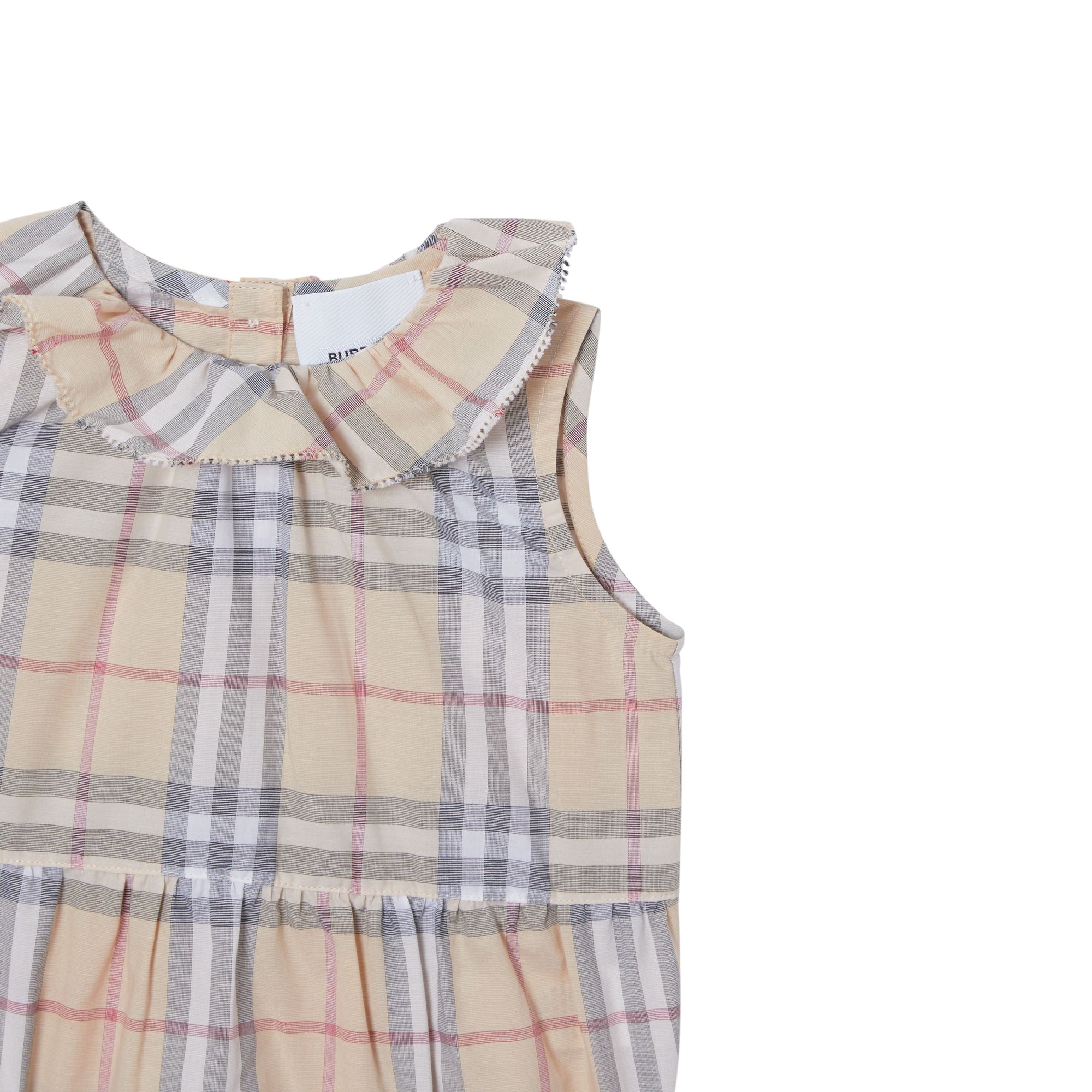 PALE STONE IP CHECK Coffret cadeau trois pièces pour bébé en coton Vintage check