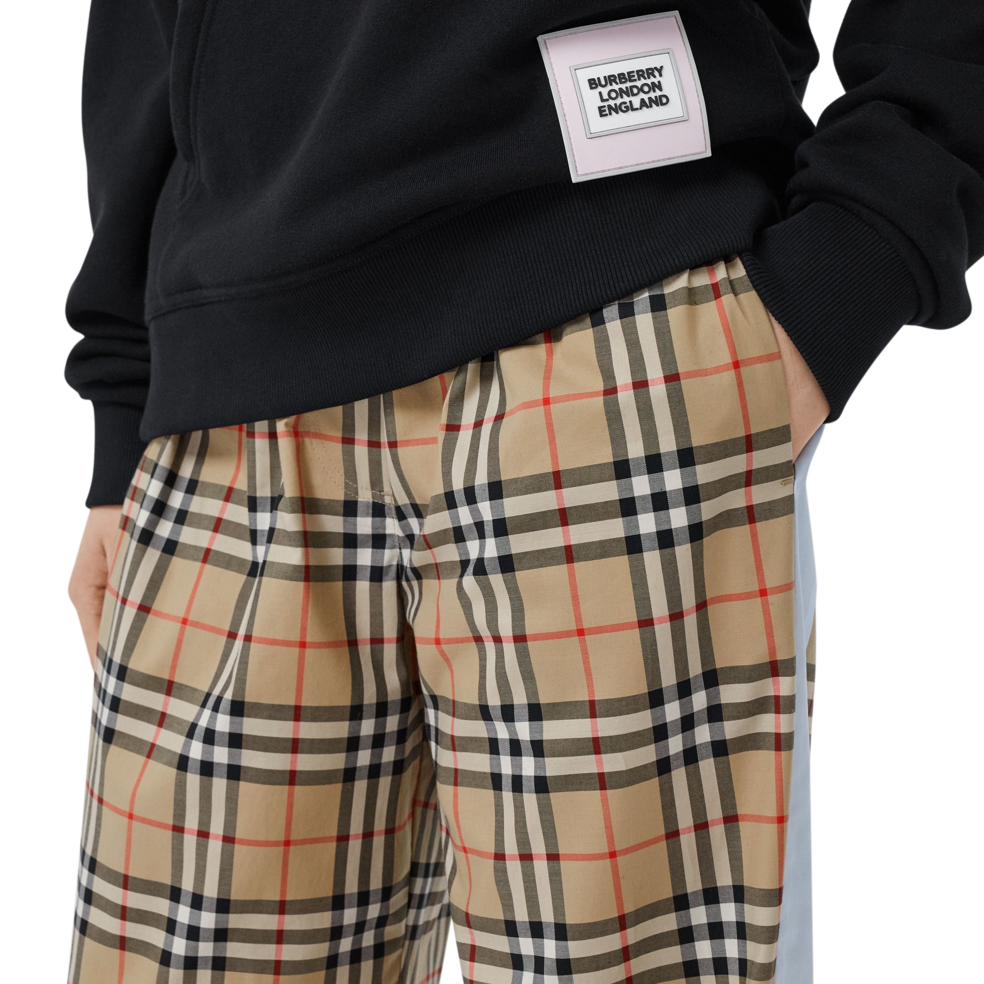 ARCHIVE BEIGE IP CHK Pantalon en coton stretch Vintage check