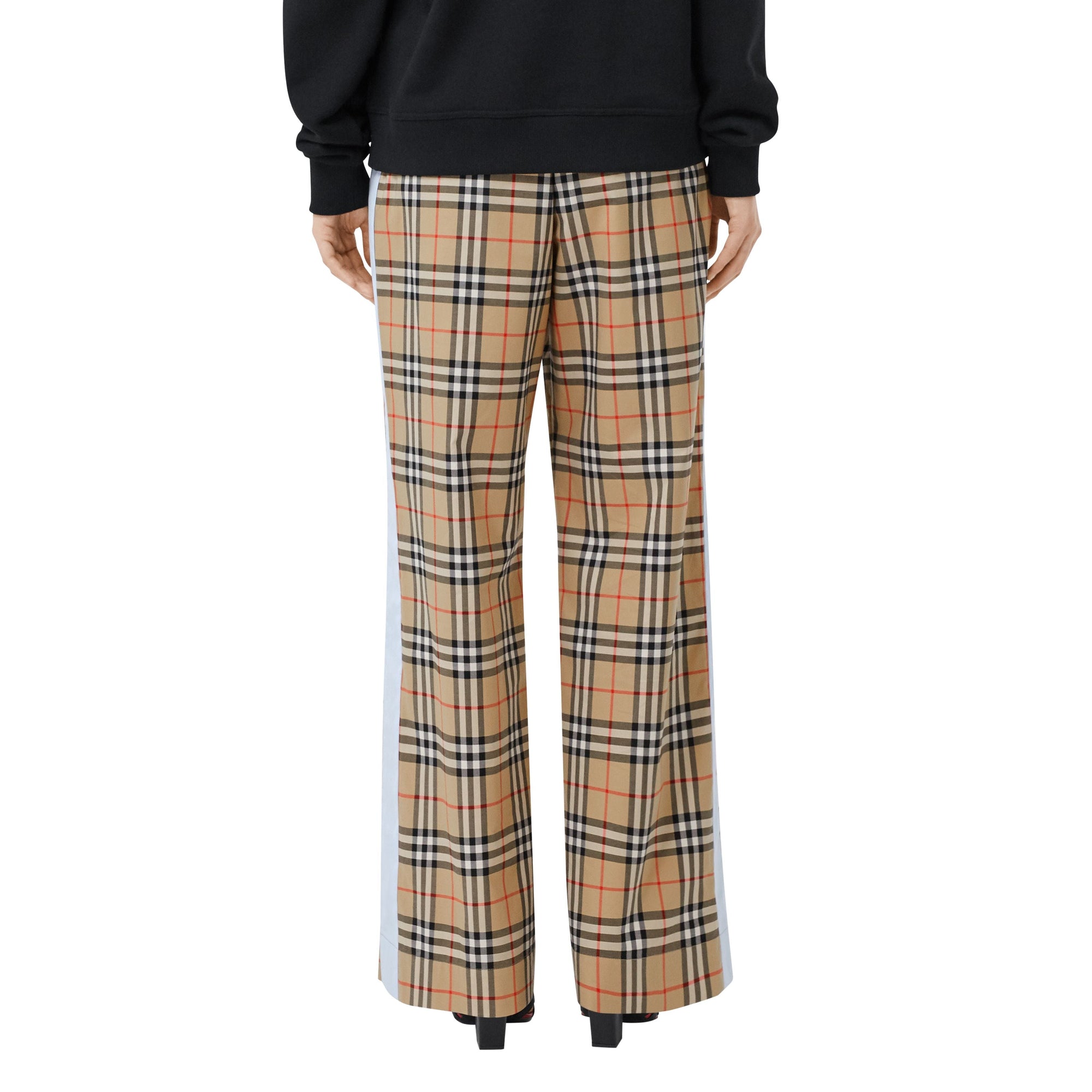 ARCHIVE BEIGE IP CHK Pantalon en coton stretch Vintage check