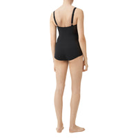 Maillot de bain avec panneau en mesh - Noir