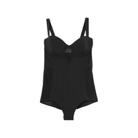 Maillot de bain avec panneau en mesh - Noir